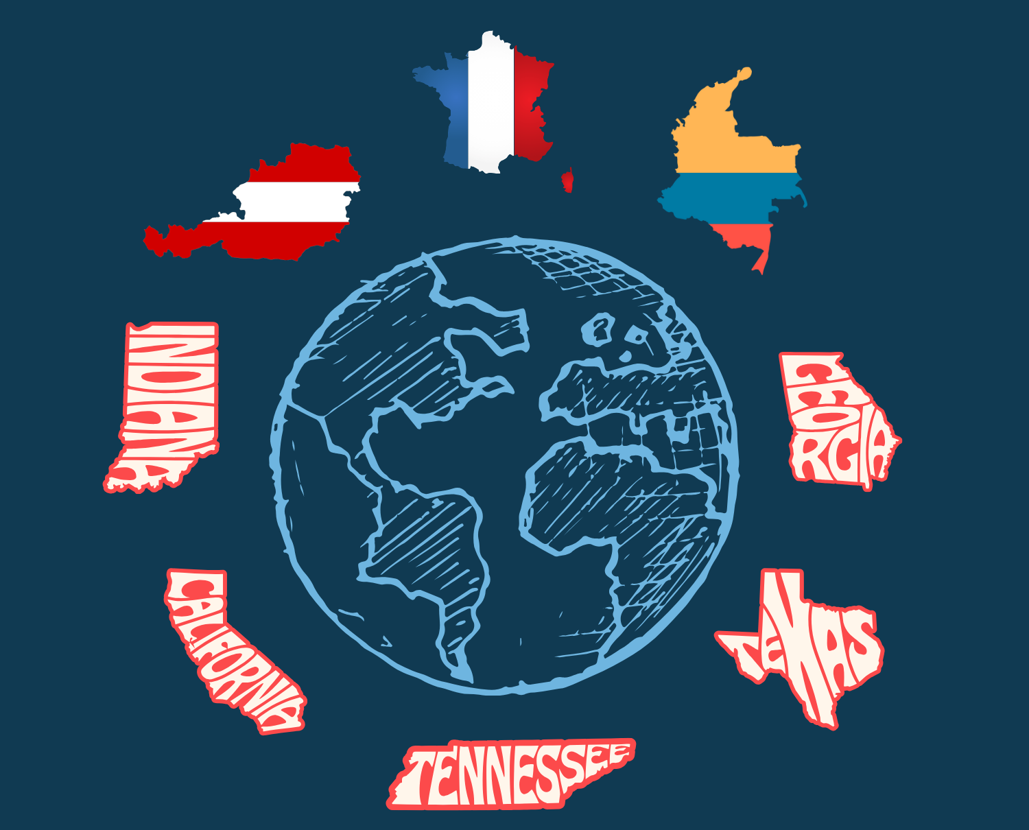 Sebastian Gomez Music world map of students